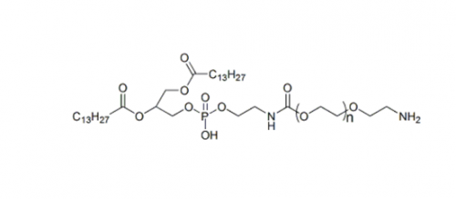 1,2-十四酰基磷脂酰乙醇胺-聚乙二醇-氨基；DMPE-PEG-NH2