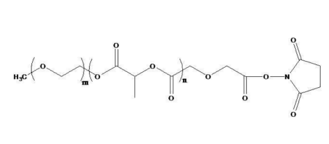 甲氧基聚乙二醇聚（L-丙交酯-共乙交酯）-活性酯，mPEG-PLGA-NHS