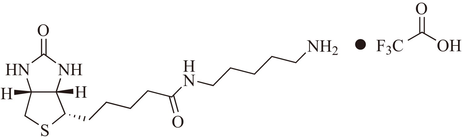 Biotin cadaverine, trifluoroacetate salt（生物素尸胺，三氟乙酸盐） 货号:               B5034  规格:               10 mg